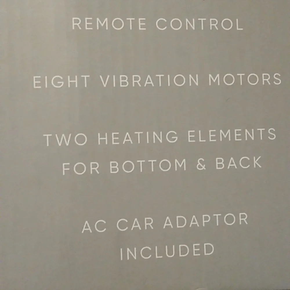 COBY Vibration Massage Cushion Car Seat Couch / Chair Gift Optional Heat New Box